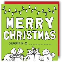Color In Christmas Card - Merry Christmas