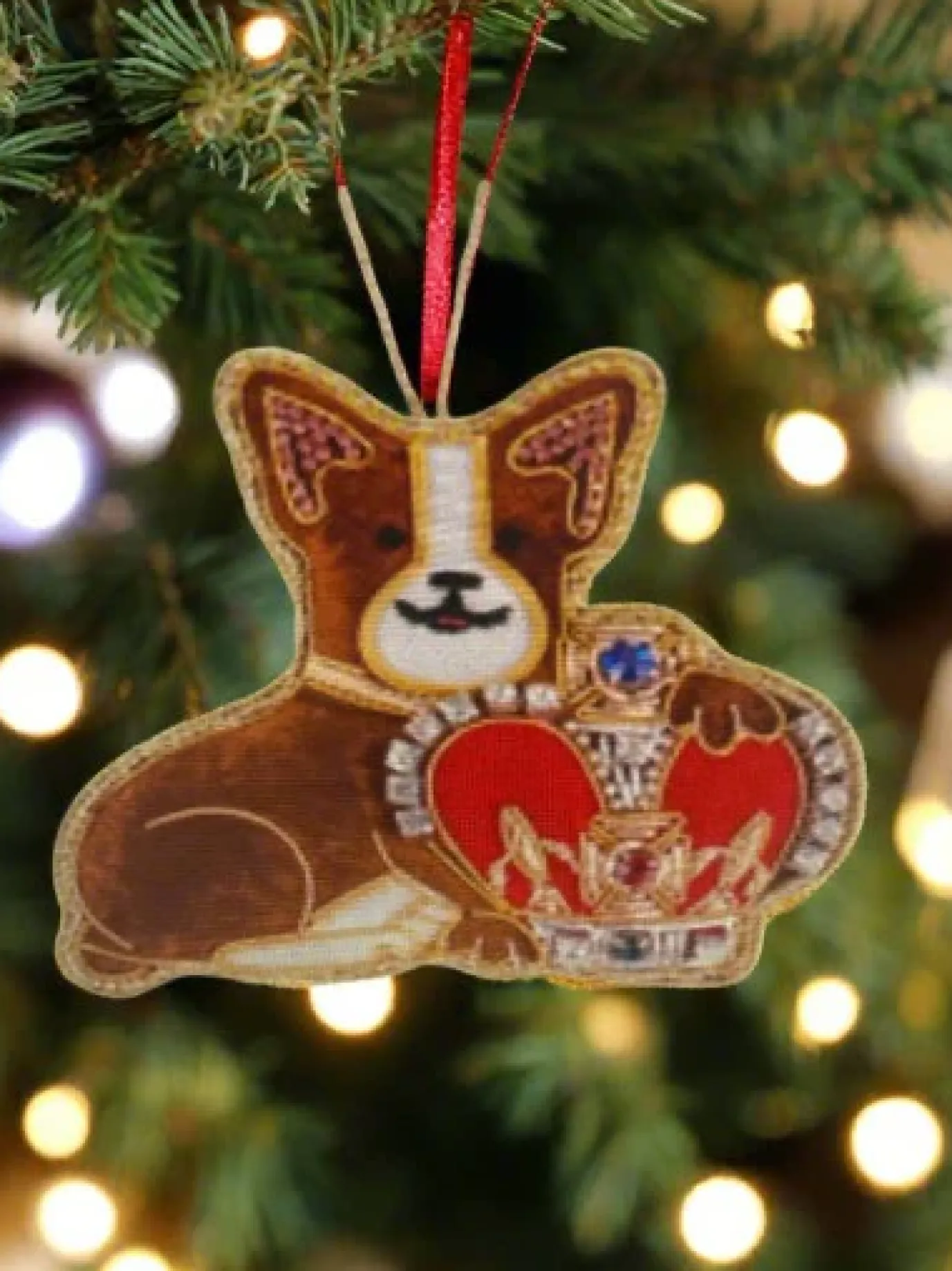 Corgi with Crown Decoration by Tinker Tailor London