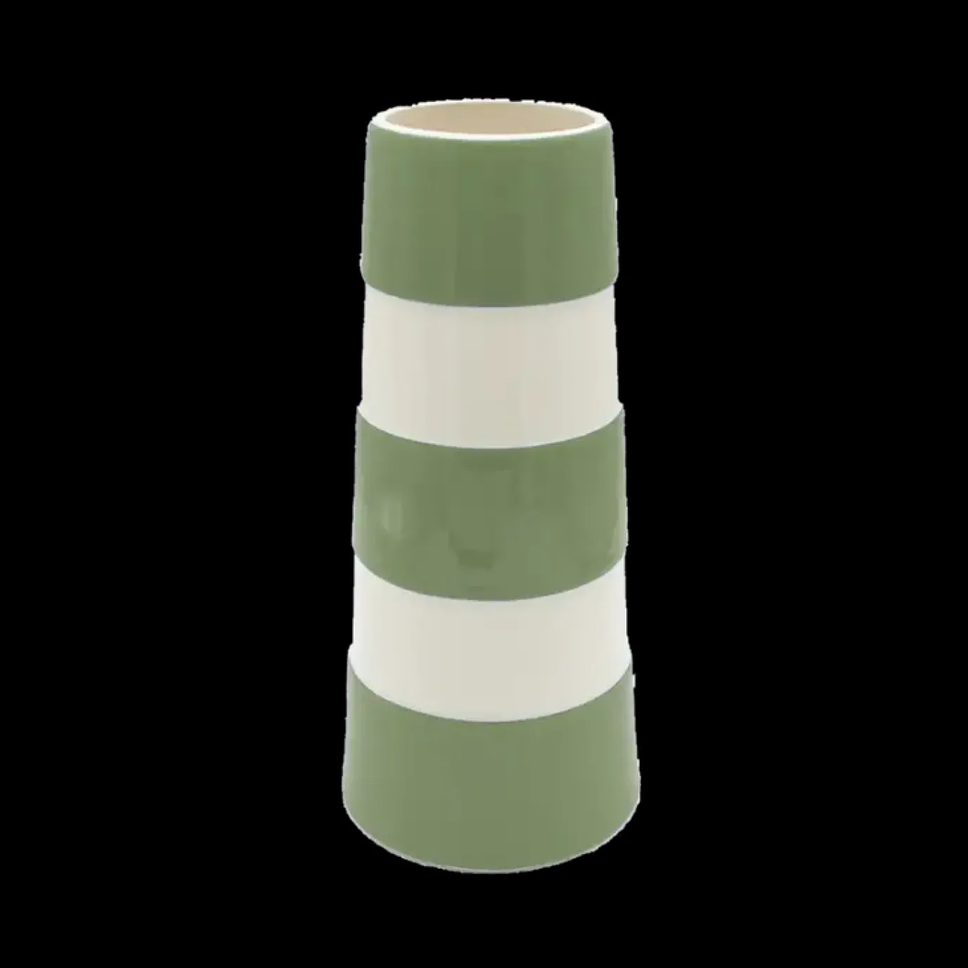 Cornishware Tall Lighthouse Willow Green Vase