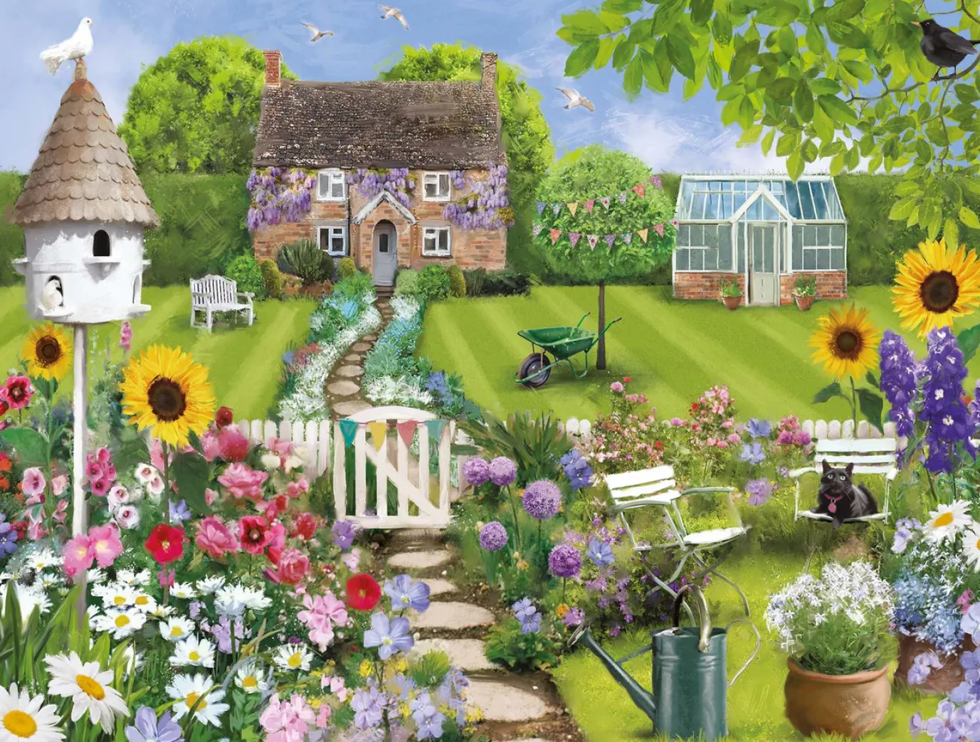 Cottage Garden Path 1000 Piece Jigsaw Puzzle
