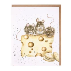 'Crackers about Cheese' Blank Greetings Card