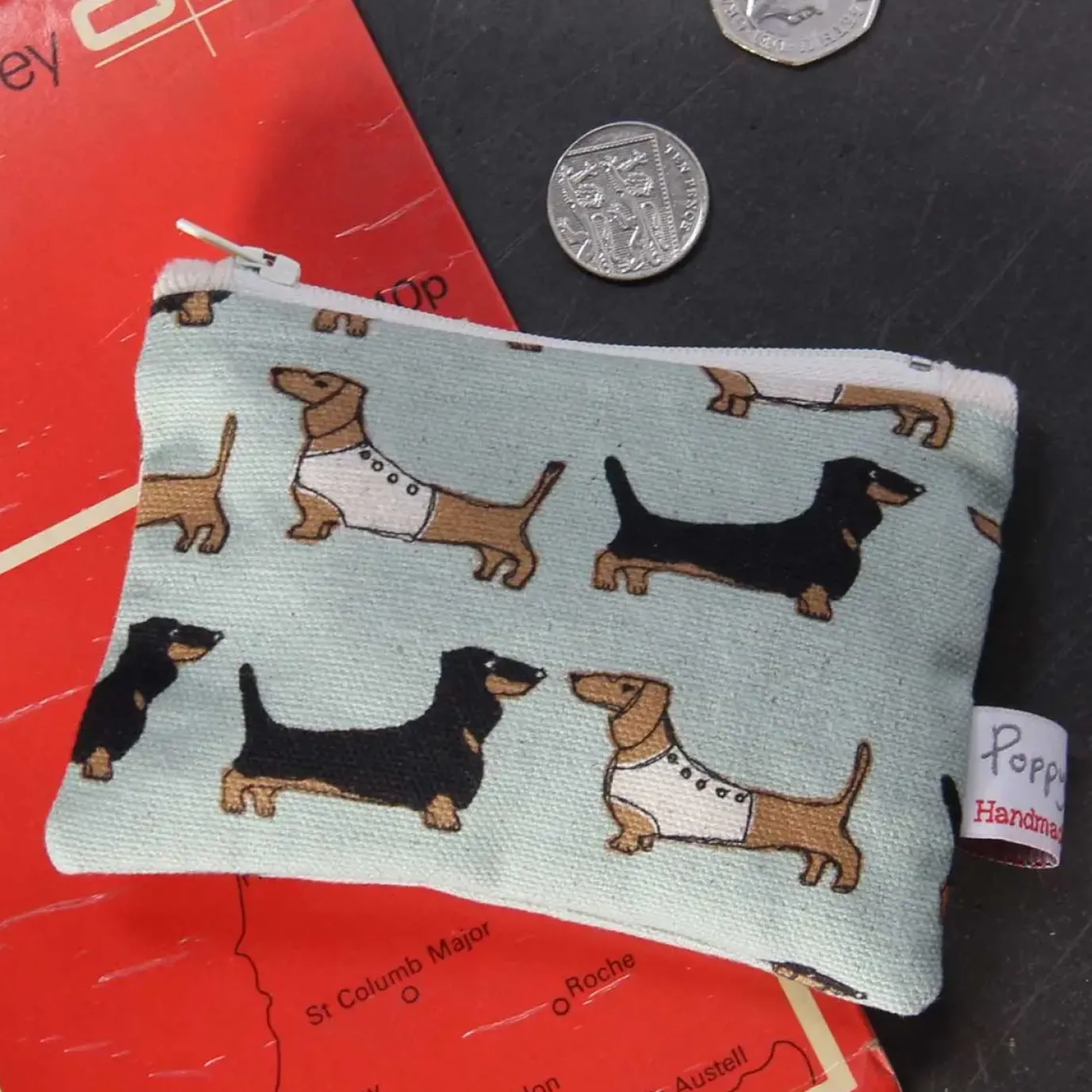 Dachshund Small Flat Coin Purse