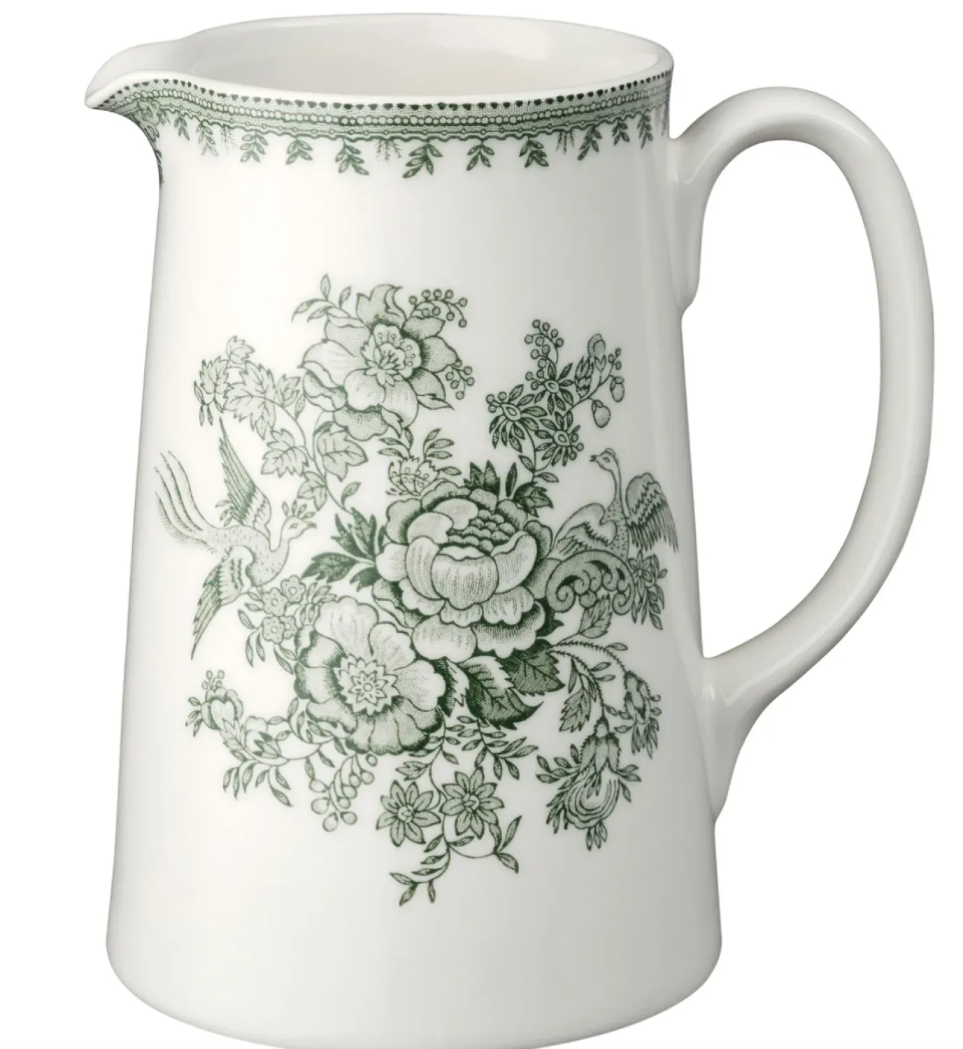 Dark Green Asiatic Pheasants Large Tankard Jug