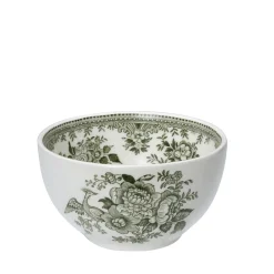Dark Green Asiatic Pheasants Mini Footed Bowl - 4.75in/12cm
