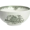 Dark Green Asiatic Pheasants Small Footed Bowl - 6.25in/16cm