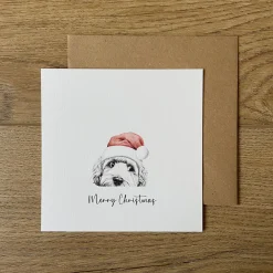 Dino Dog Christmas Greetings Card