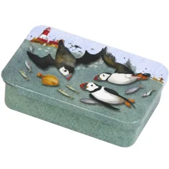 Diving Puffins Mini Slider Tin