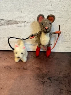 Dog Walker Felt Mouse with Westie