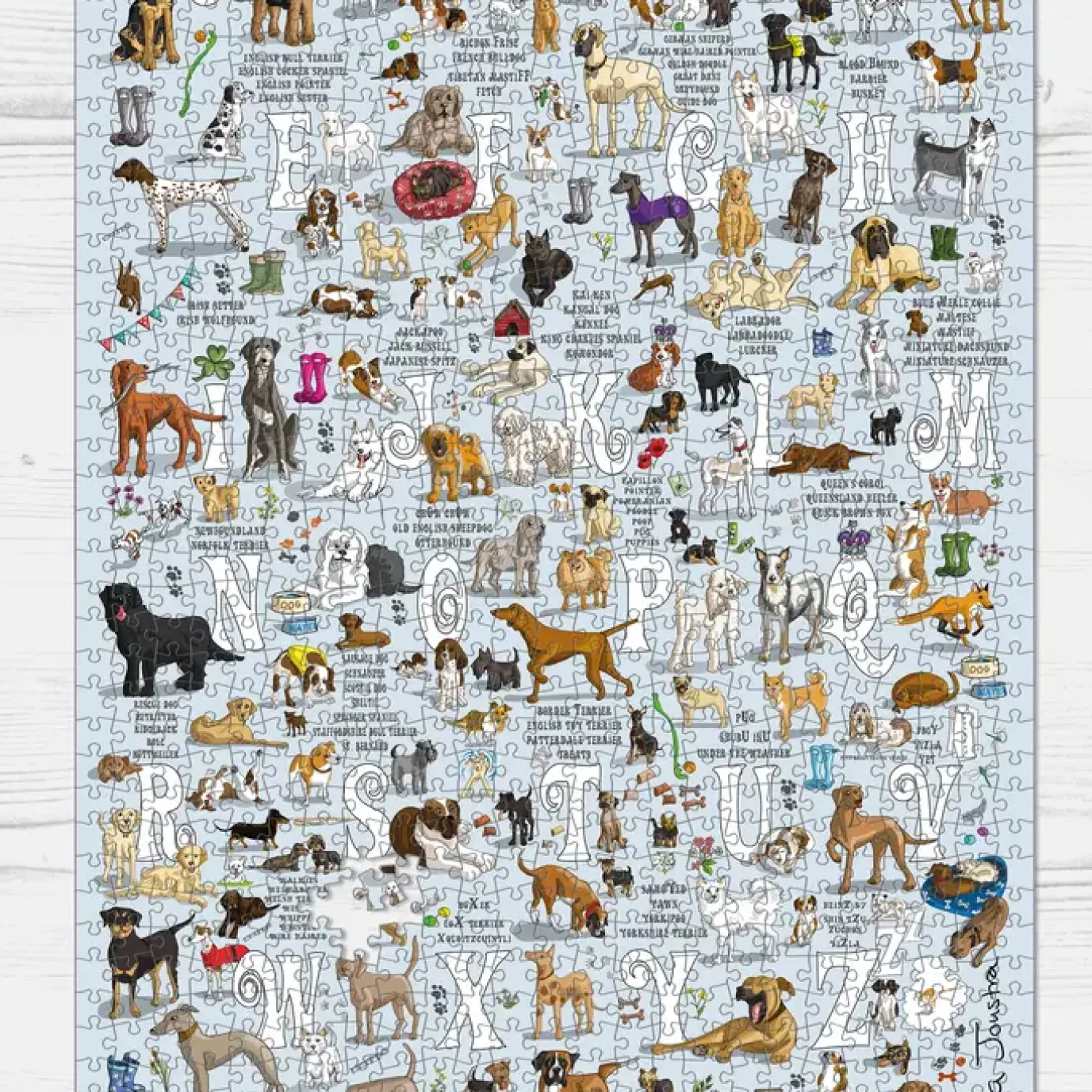Dogs A-Z 1000 Piece Jigsaw Puzzle