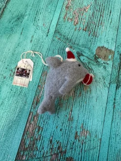 Dolphin with Present Felt Decoration