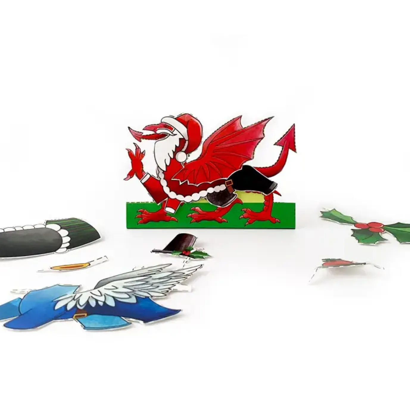 Dress a Welsh Dragon Christmas Card