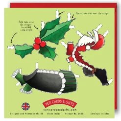 Dress a Welsh Dragon Christmas Card