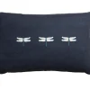 Embroidered Dragonfly Cotton Pillow