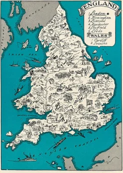 England & Wales 1930 Greetings Card