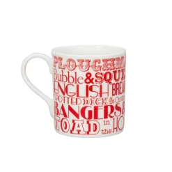 English Dinner Mug - Red