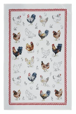 Farm Birds Tea Towel