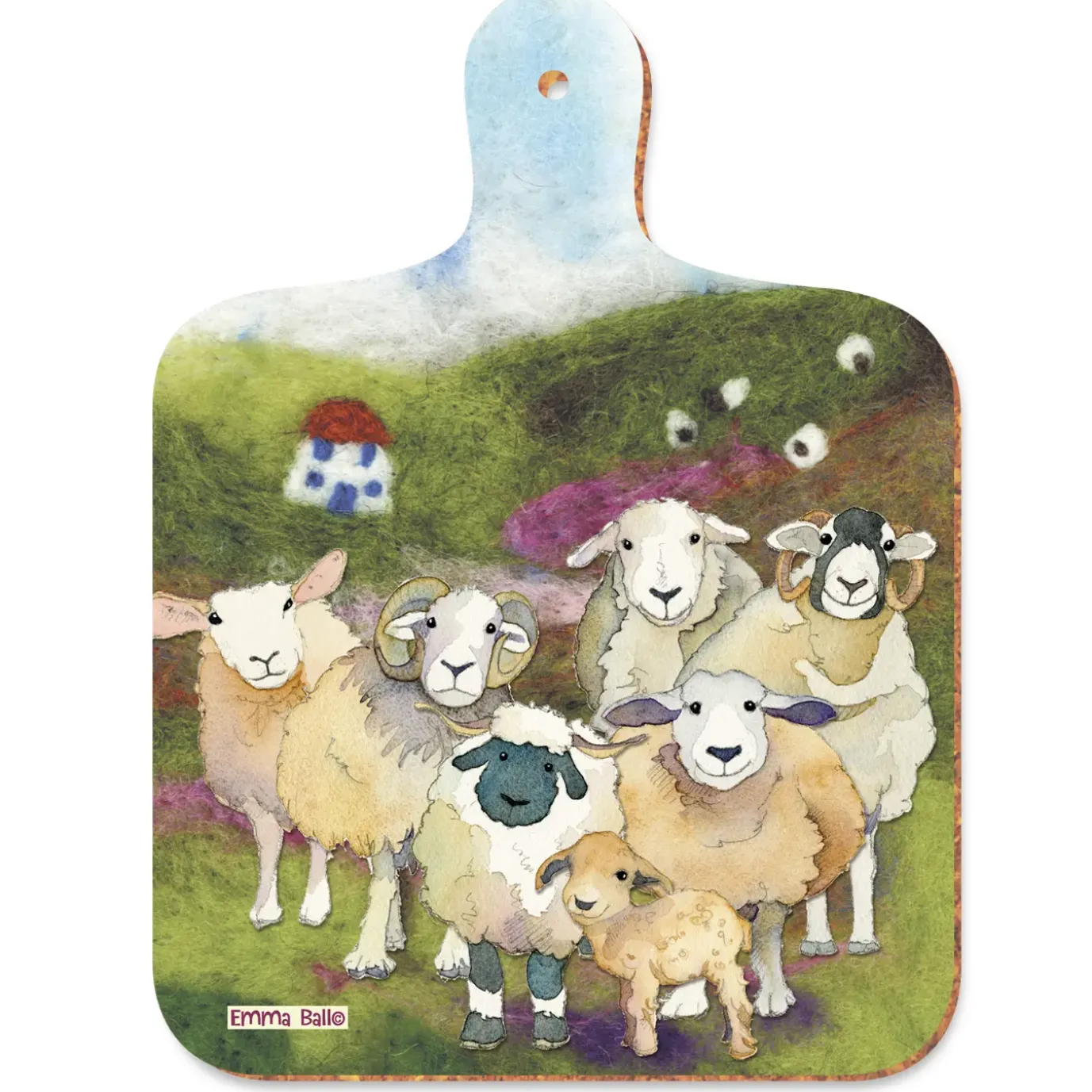 Felted Sheep Mini Chopping Board