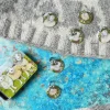 Felted Sheep Set of 6 Stitch Markers in a Pocket Tin