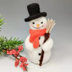 Festive Snowman Needle Felting Kit