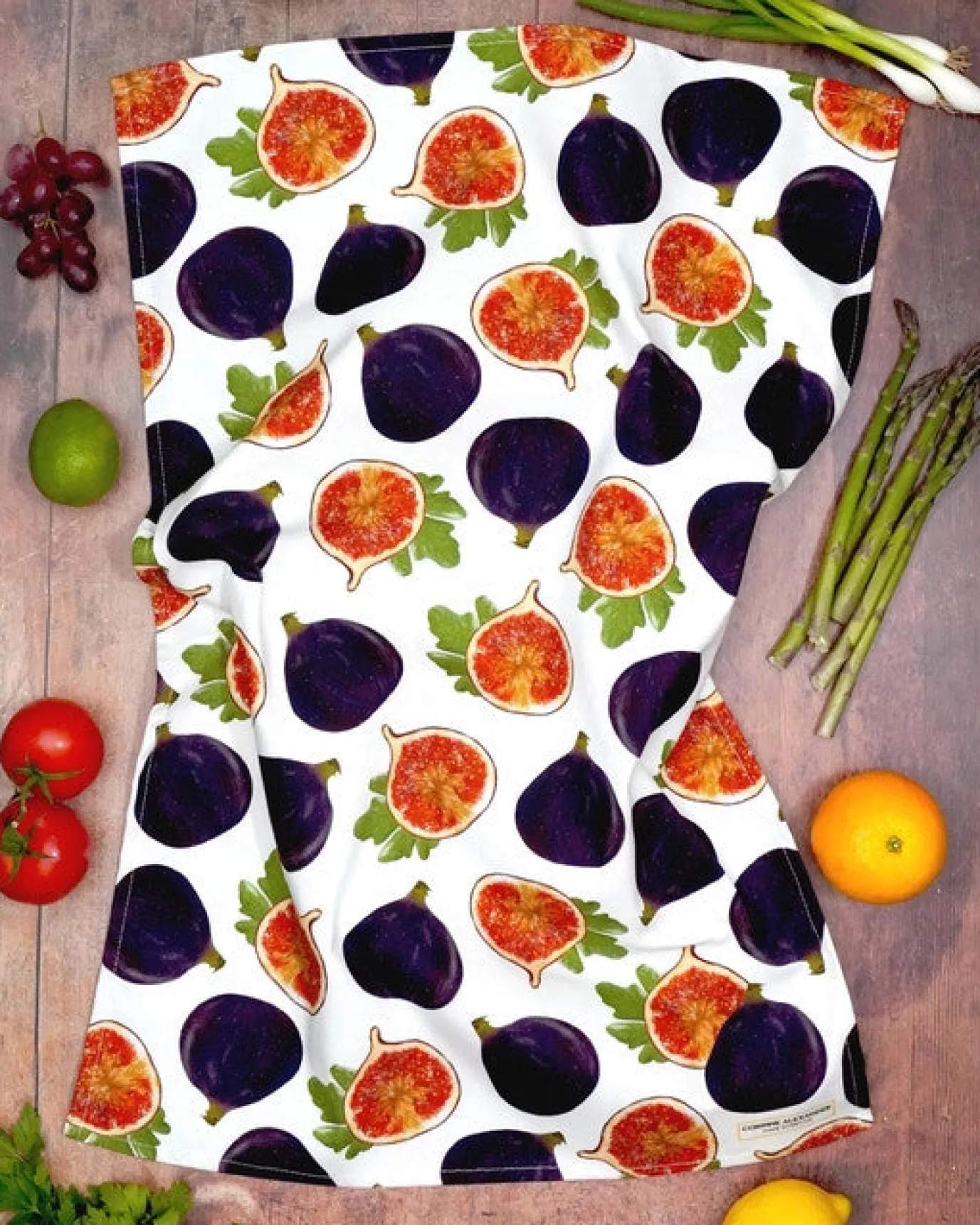 Fig Tea Towel by Corinne Alexander