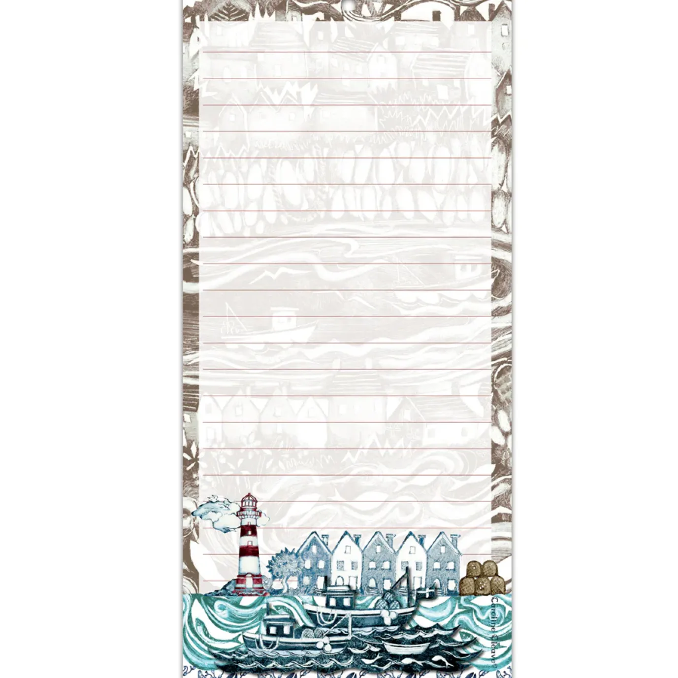 Fishing Village Lined Magnetic Pad