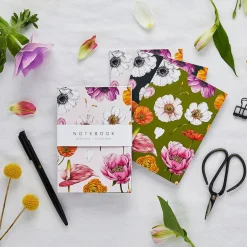 Floral Brights - Set of 3 A6 Notebooks