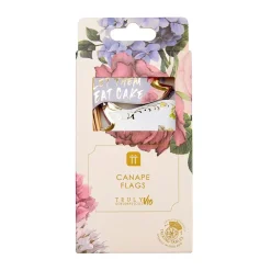 Floral Cocktail Stick Food Flags - 24 pack