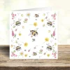 Flower & Bee Art Card