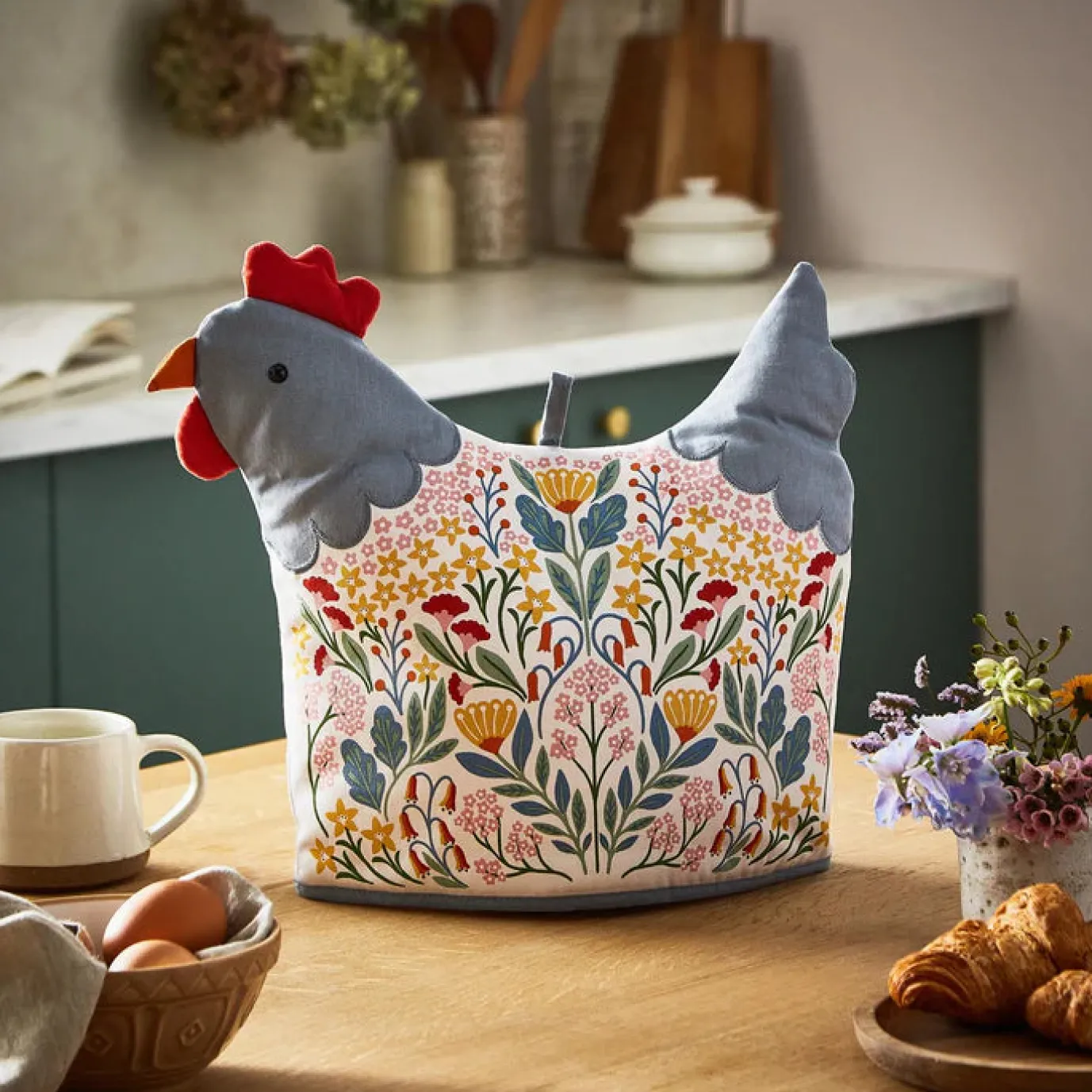 Folk Chicken Shaped Tea Cosy