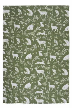 Forest Friends Sage Tea Towel Twin Pack