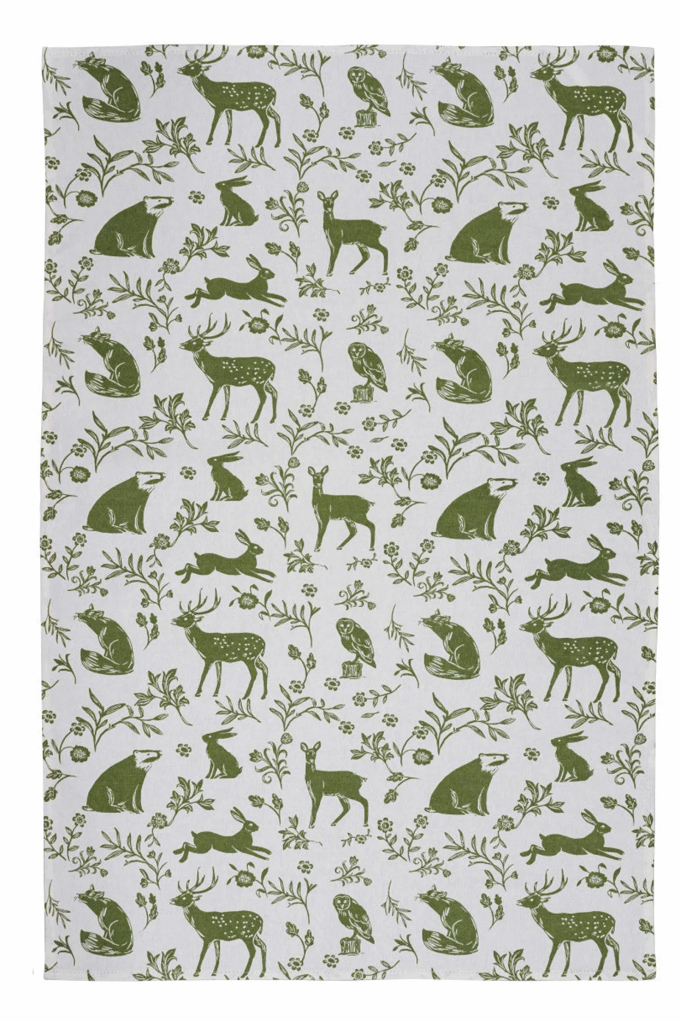 Forest Friends Sage Tea Towel Twin Pack