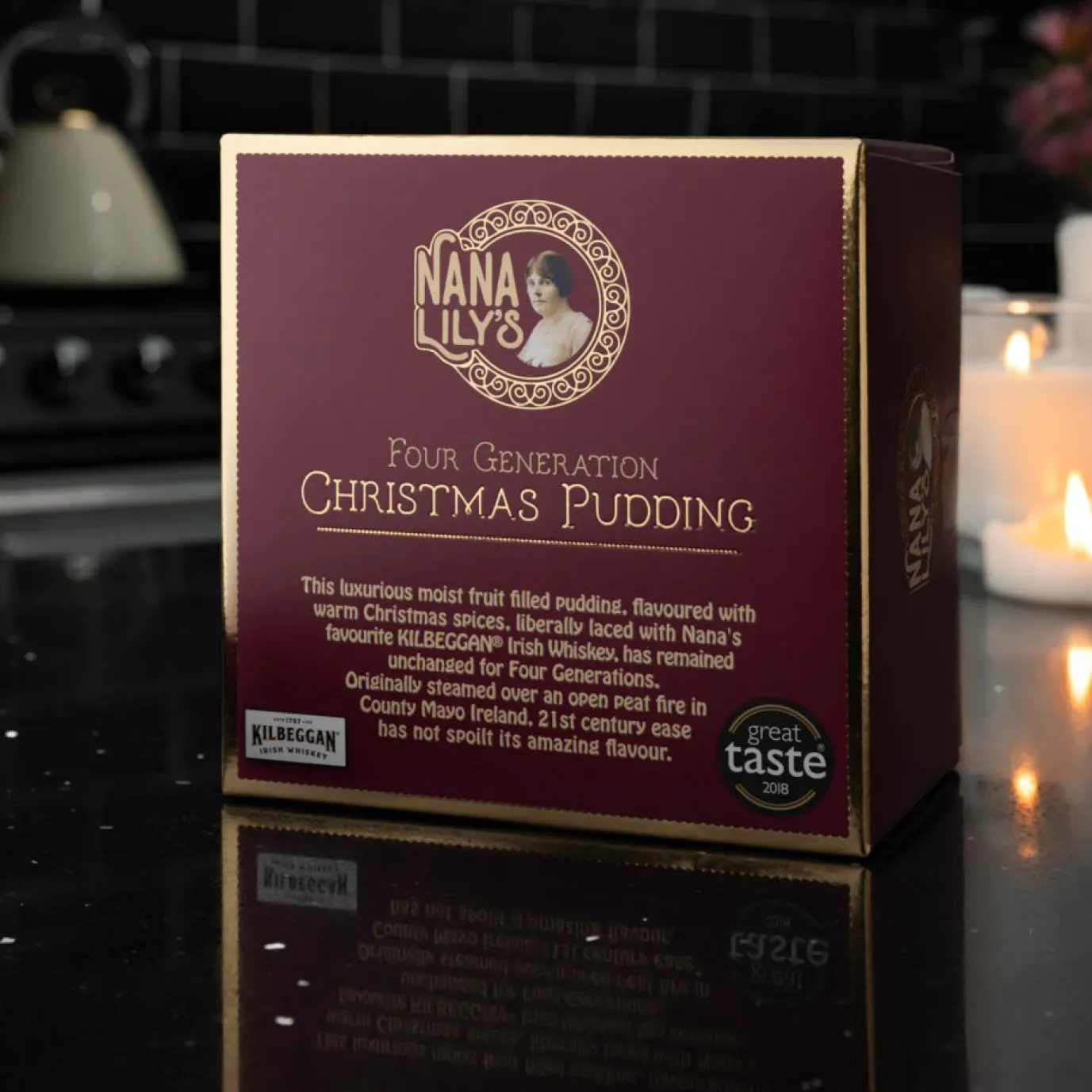 Four Generation Christmas Pudding with Kilbeggan Irish Whiskey 908g