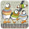 Four Woolly Puffins Coaster