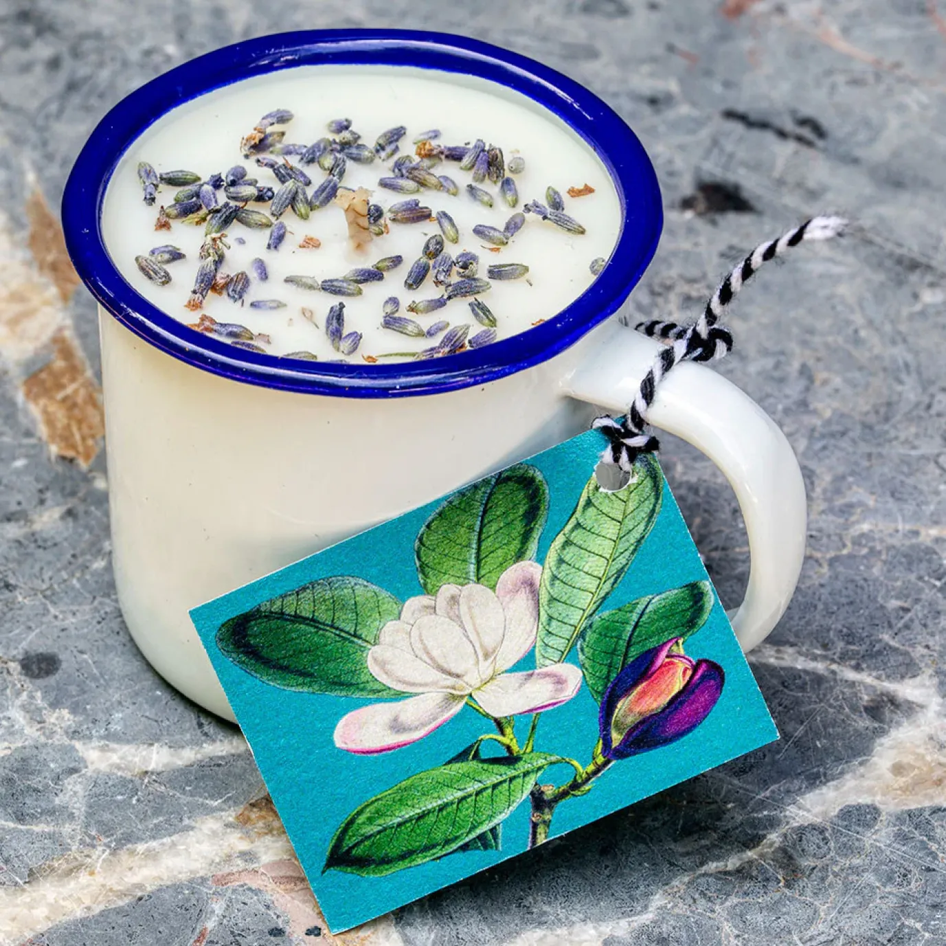 French Lavender Enamel Cup Candle