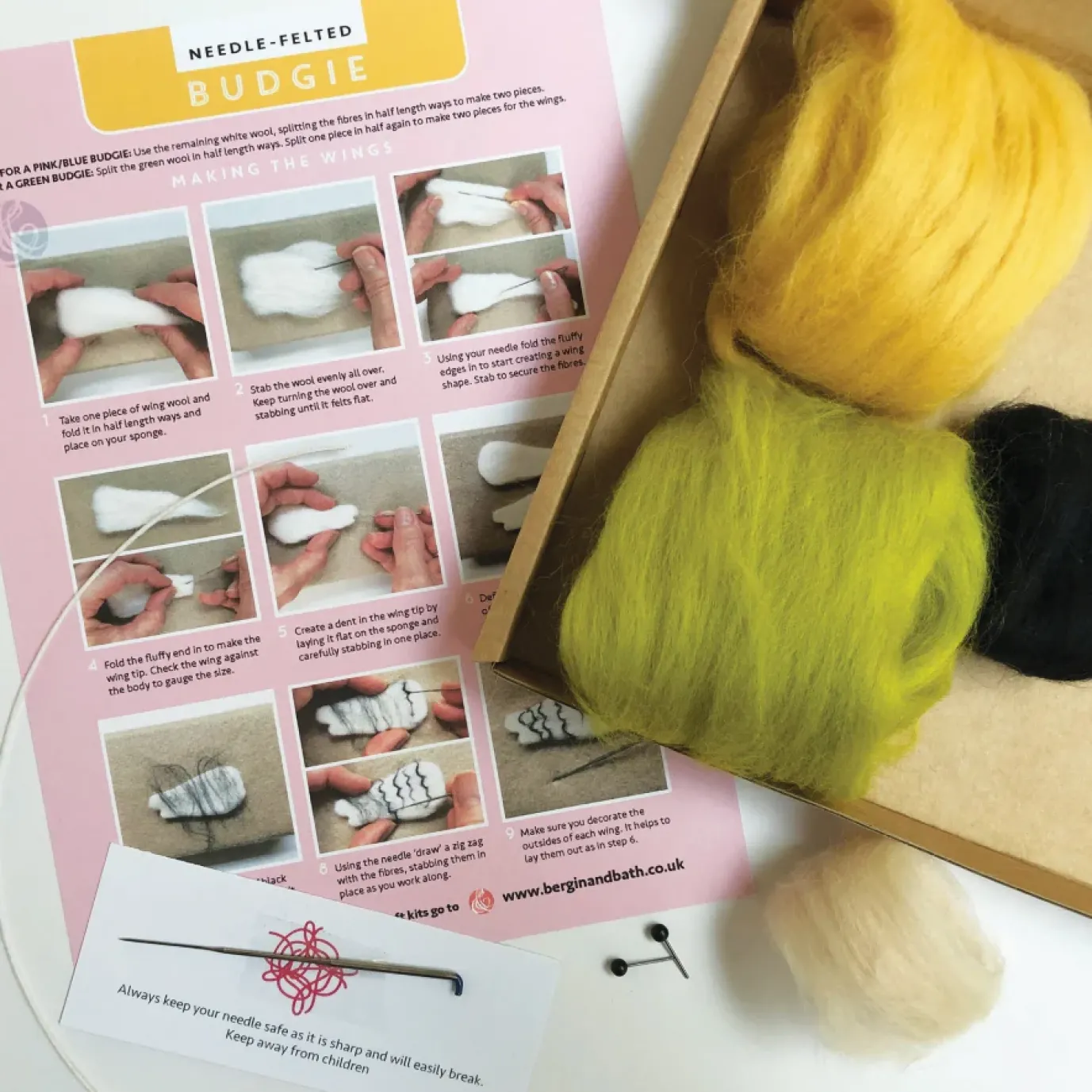 Gertrude the Green Budgie Needle Felting Kit