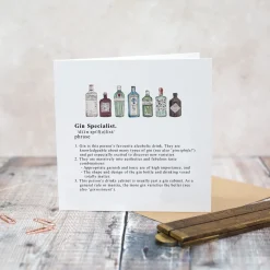 Gin Specialist Greetings Card