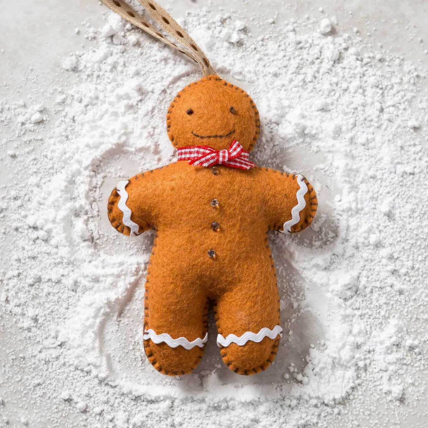 Gingerbread Man Wool Mix Felt Craft Mini Kit