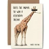 Giraffe  Greetings Card