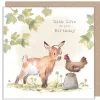 Goat and Hen "With Love on your Birthday" Greetings Card