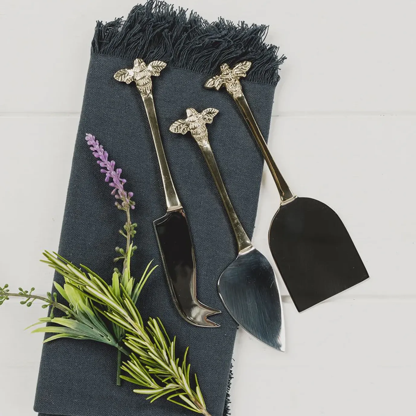 Gold Bee Cheese Knives Set of 3