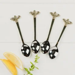 Gold Bee Spoons Set of 4