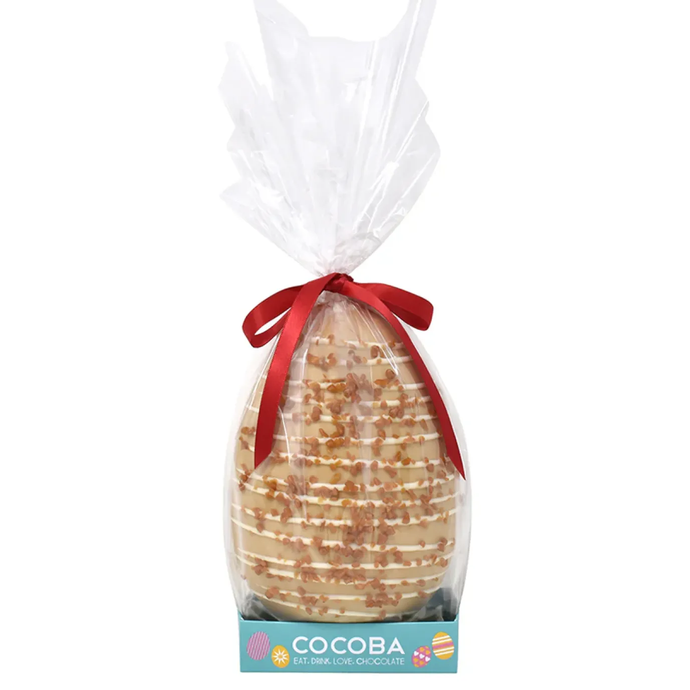 Golden Caramel Easter Egg with Caramel Shards by Cocoba