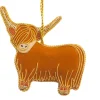 Golden Horns Highland Cow Decoration