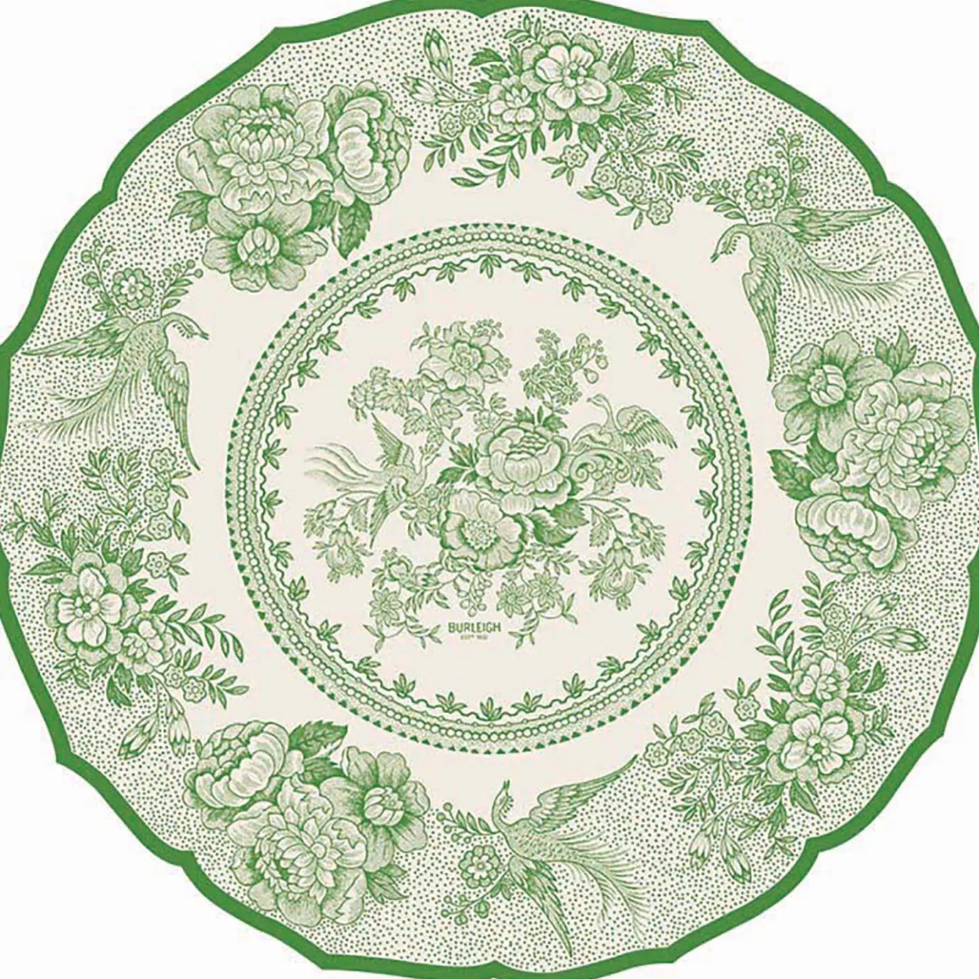 Green Asiatic Pheasants 12 Paper Placemats