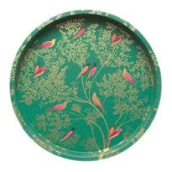 Green Birds Deepwell Tin Tray
