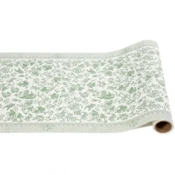 Green Regal Peacock Paper Table Runner