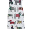 Grey Snow Dogs Holiday Cotton Apron