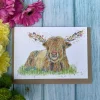 Hagrid the Highland Coo Blank Greetings Eco Card