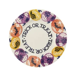 Halloween Pumpkins Trick or Treat 8 1/2 Plate