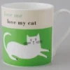 Happiness Cat Green Mug